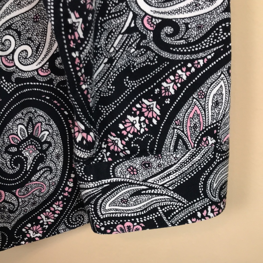 Chaps Classics Women’s No Iron Paisley Print Long Sleeve Button-Up Shirt - Picture 4 of 8